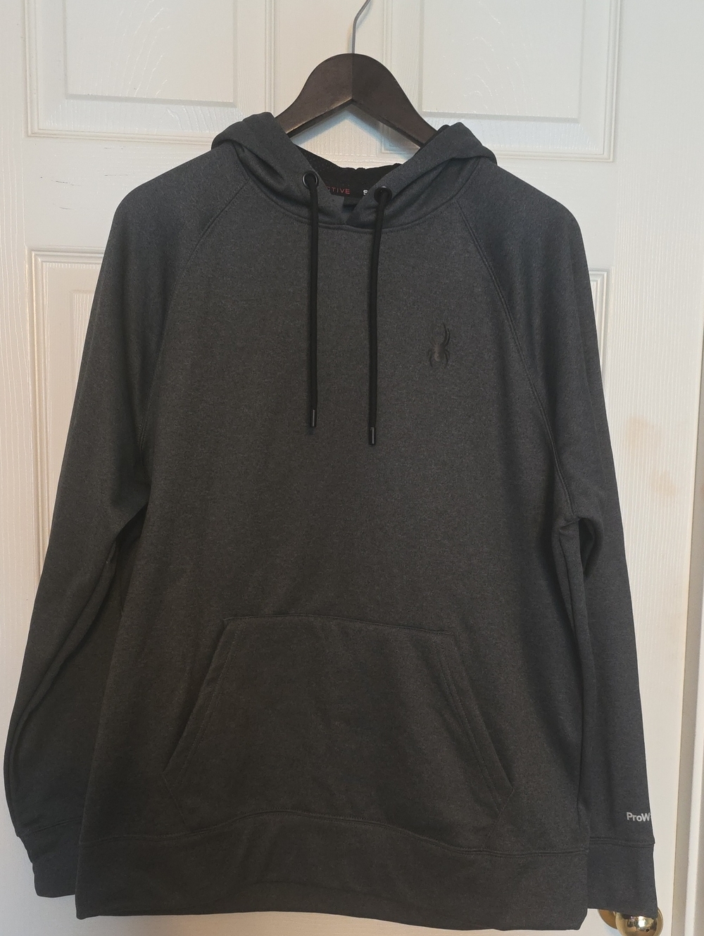 Spyder Active ProWeb Charcoal Grey men's pullover hoodie sweatshirt
